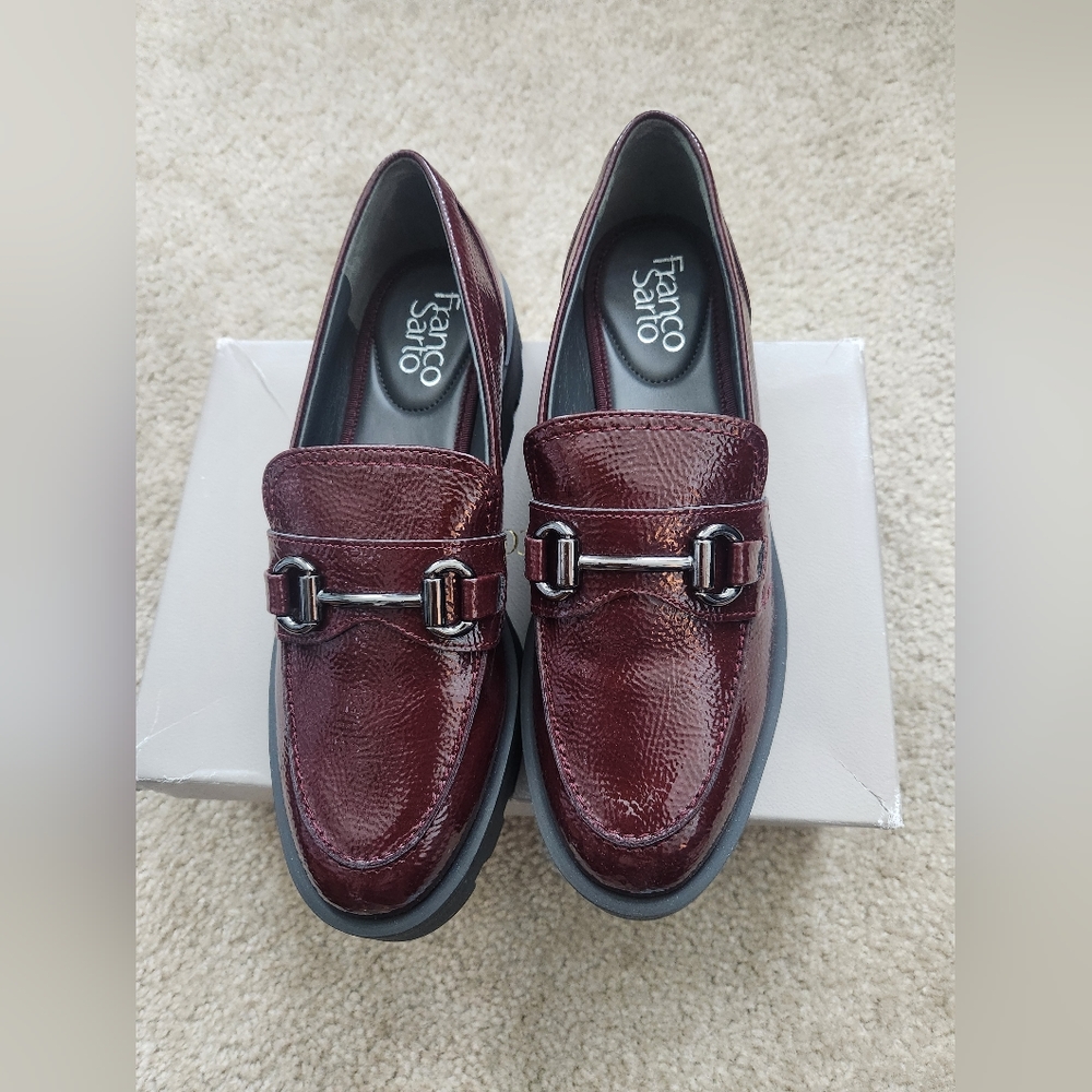 NEW Franco Sarto Maroon Loafers